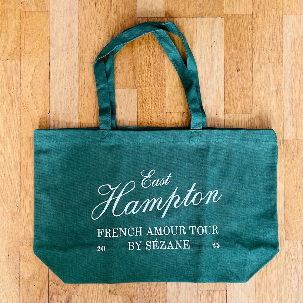 NEW Sézane Green East Hampton Tote Bag